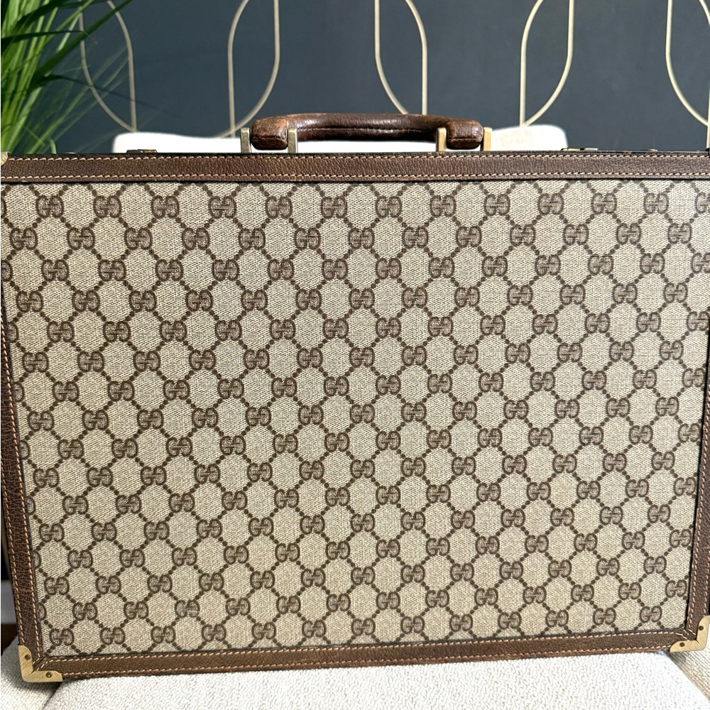 Gucci authentic vintage small trunk supreme coated canvas document case - Picture 9 of 16